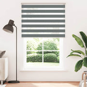 Vidaxl zebra rolgordijn 140x200 cm stofbreedte 135,9 cm donkergrijs - afbeelding 2
