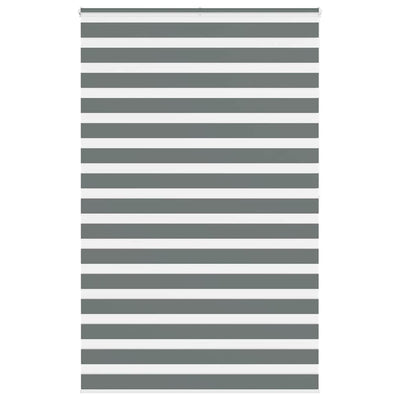 Vidaxl zebra rolgordijn 150x200 cm stofbreedte 145,9 cm donkergrijs