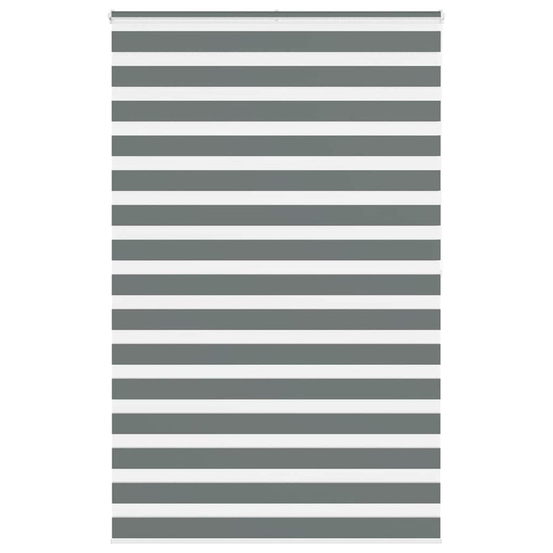 Vidaxl zebra rolgordijn 150x200 cm stofbreedte 145,9 cm donkergrijs