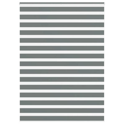 Vidaxl zebra rolgordijn 155x200 cm stofbreedte 150,9 cm donkergrijs