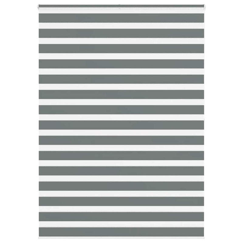 Vidaxl zebra rolgordijn 155x200 cm stofbreedte 150,9 cm donkergrijs