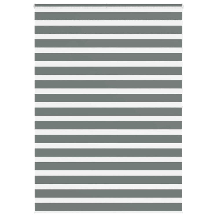 Vidaxl zebra rolgordijn 165x200 cm stofbreedte 160,9 cm donkergrijs