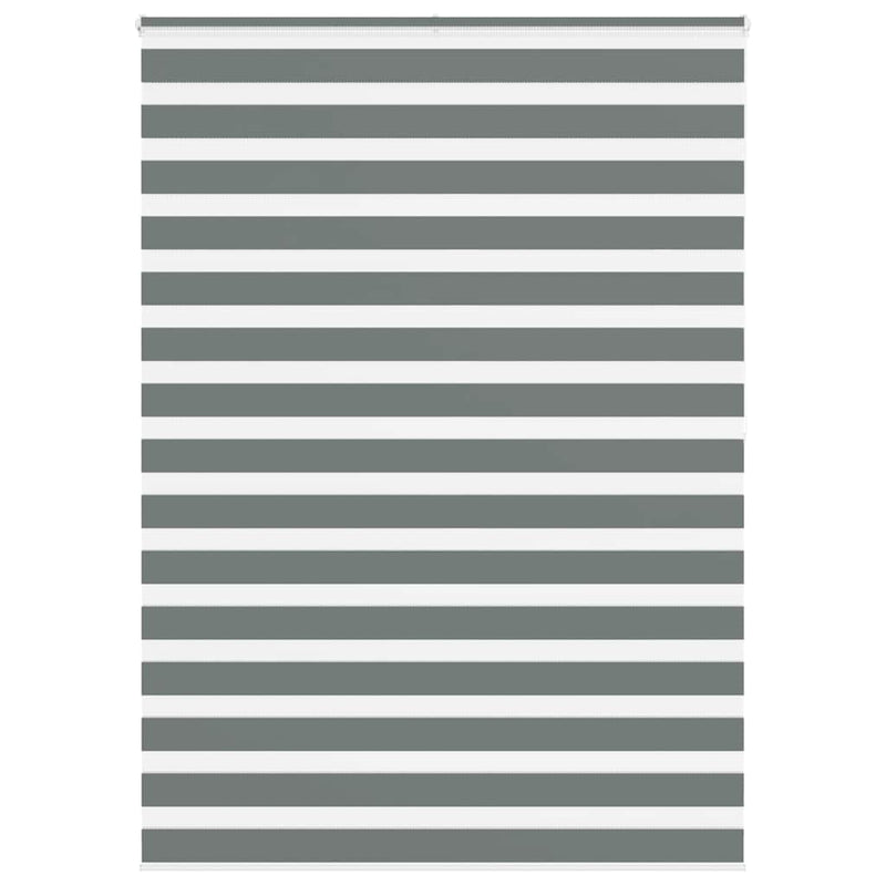 Vidaxl zebra rolgordijn 165x200 cm stofbreedte 160,9 cm donkergrijs