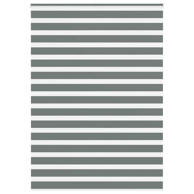 Vidaxl zebra rolgordijn 165x200 cm stofbreedte 160,9 cm donkergrijs