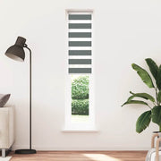 Vidaxl zebra rolgordijn 40x230 cm stofbreedte 35,9 cm donkergrijs - afbeelding 2