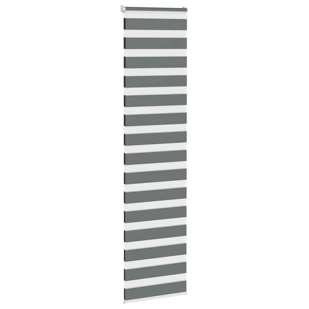 Vidaxl zebra rolgordijn 60x230 cm stofbreedte donkergrijs 55,9 cm