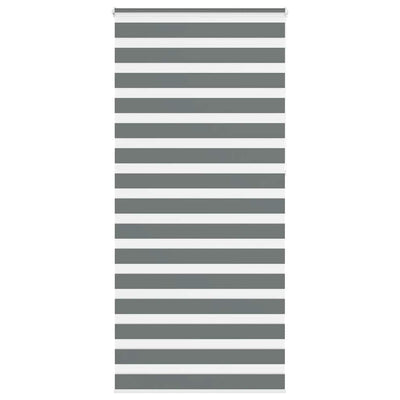 Vidaxl zebra rolgordijn 100x230 cm stofbreedte 95,9 cm donkergrijs