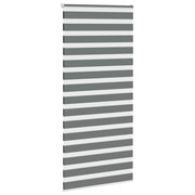 Vidaxl zebra rolgordijn 100x230 cm stofbreedte 95,9 cm donkergrijs - afbeelding 3