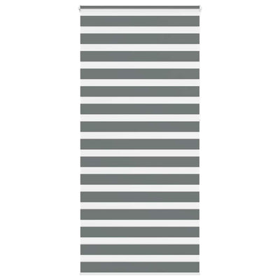 Vidaxl zebra rolgordijn 105x230 cm stofbreedte 100,9 cm donkergrijs