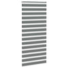 Vidaxl zebra rolgordijn 105x230 cm stofbreedte 100,9 cm donkergrijs