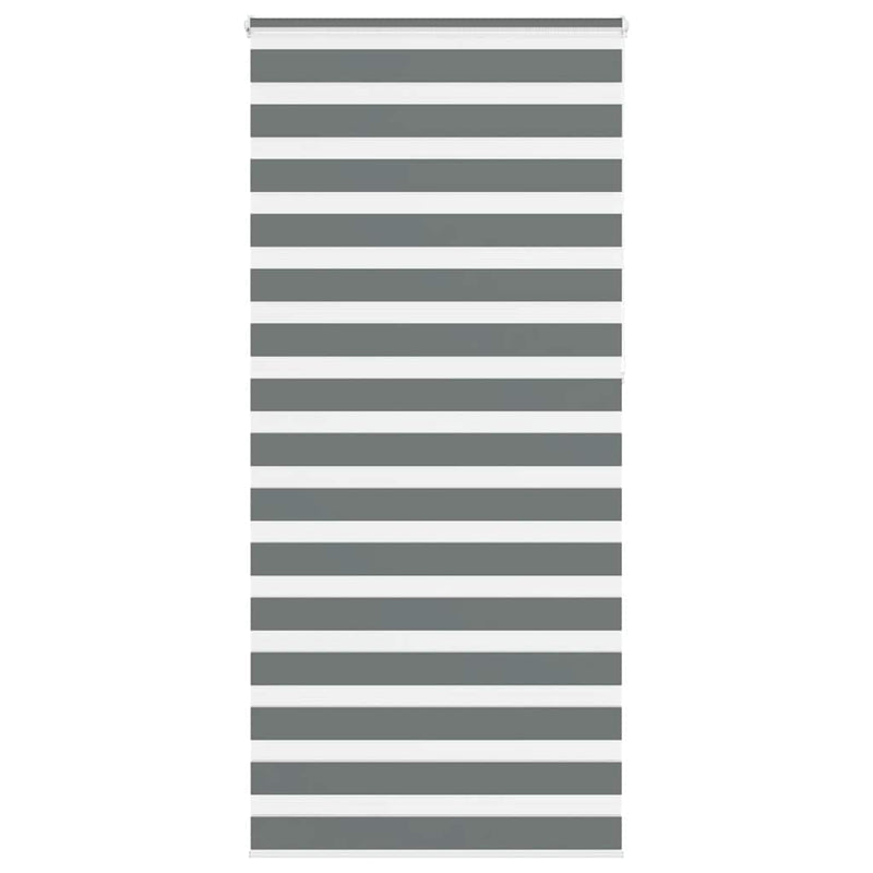 Vidaxl zebra rolgordijn 110x230 cm stofbreedte 105,9 cm donkergrijs