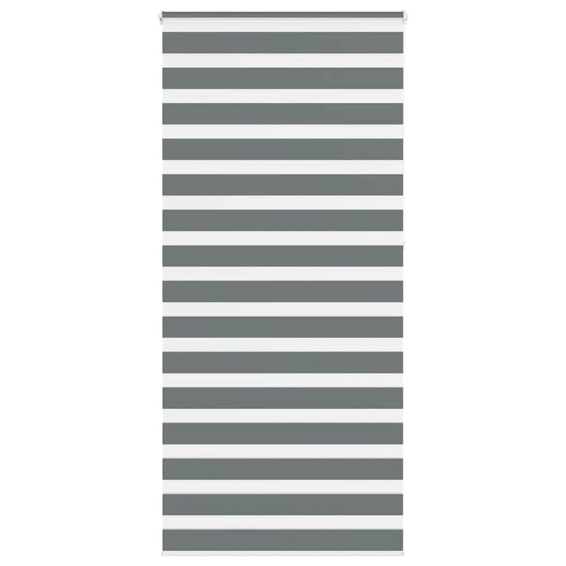 Vidaxl zebra rolgordijn 115x230 cm stofbreedte 110,9 cm donkergrijs