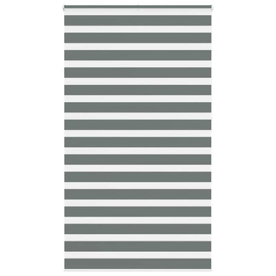 Vidaxl zebra rolgordijn 120x230 cm stofbreedte 115,9 cm donkergrijs