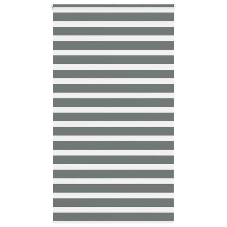 Vidaxl zebra rolgordijn 120x230 cm stofbreedte 115,9 cm donkergrijs