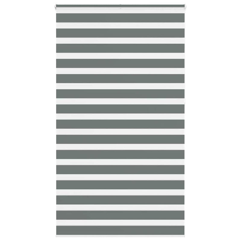 Vidaxl zebra rolgordijn 120x230 cm stofbreedte 115,9 cm donkergrijs