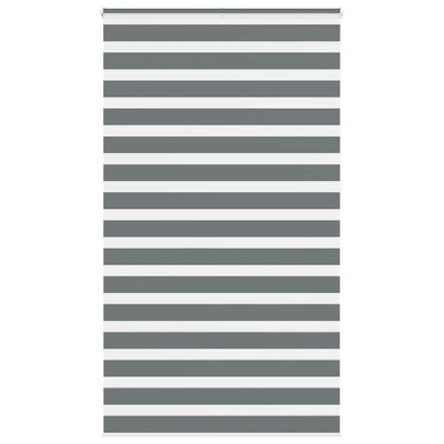 Vidaxl zebra rolgordijn 125x230 cm stofbreedte 120,9 cm donkergrijs