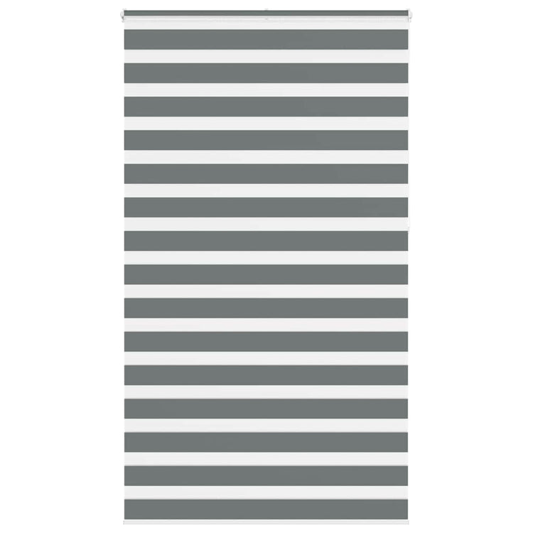 Vidaxl zebra rolgordijn 125x230 cm stofbreedte 120,9 cm donkergrijs