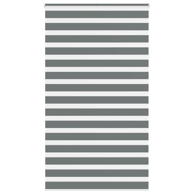 Vidaxl zebra rolgordijn 125x230 cm stofbreedte 120,9 cm donkergrijs