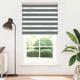 Vidaxl zebra rolgordijn 130x230 cm stofbreedte 125,9 cm donkergrijs - afbeelding 2