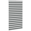 Vidaxl zebra rolgordijn 130x230 cm stofbreedte 125,9 cm donkergrijs