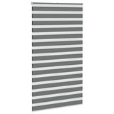 Vidaxl zebra rolgordijn 130x230 cm stofbreedte 125,9 cm donkergrijs - afbeelding 3