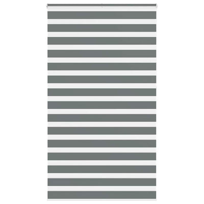 Vidaxl zebra rolgordijn 135x230 cm stofbreedte 130,9 cm donkergrijs