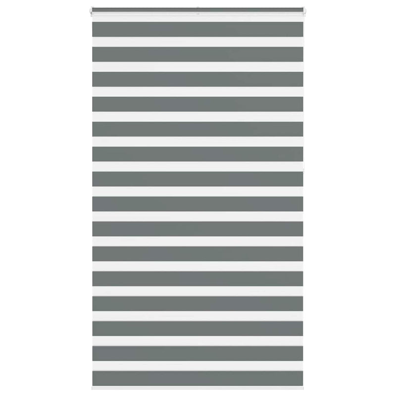 Vidaxl zebra rolgordijn 135x230 cm stofbreedte 130,9 cm donkergrijs