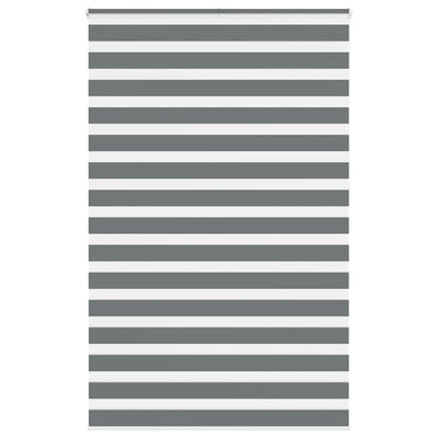Vidaxl zebra rolgordijn 140x230 cm stofbreedte 135,9 cm donkergrijs
