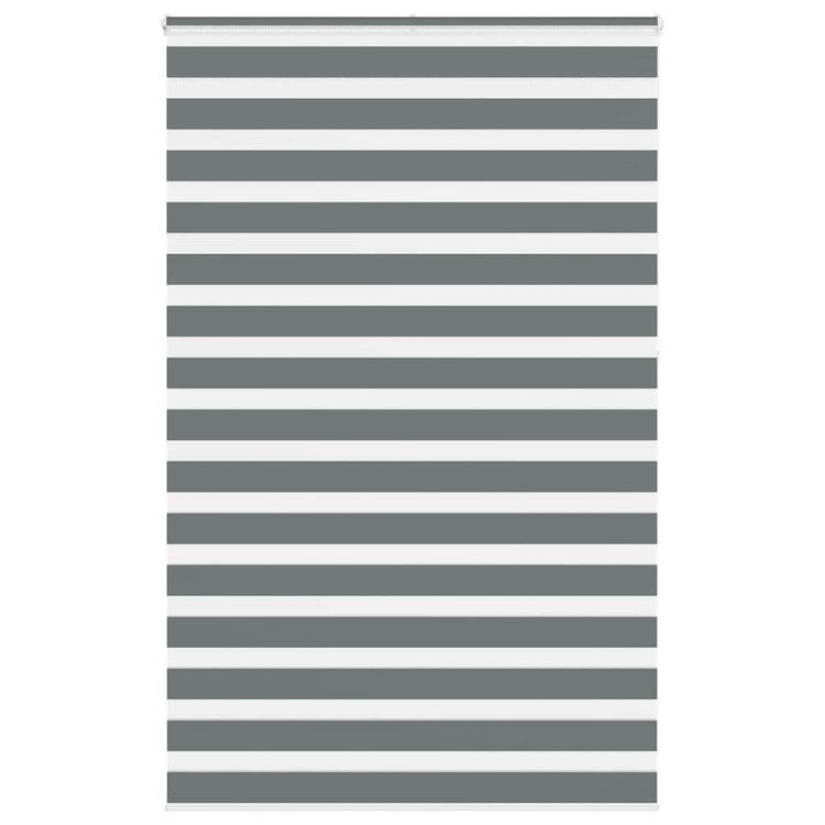 Vidaxl zebra rolgordijn 140x230 cm stofbreedte 135,9 cm donkergrijs