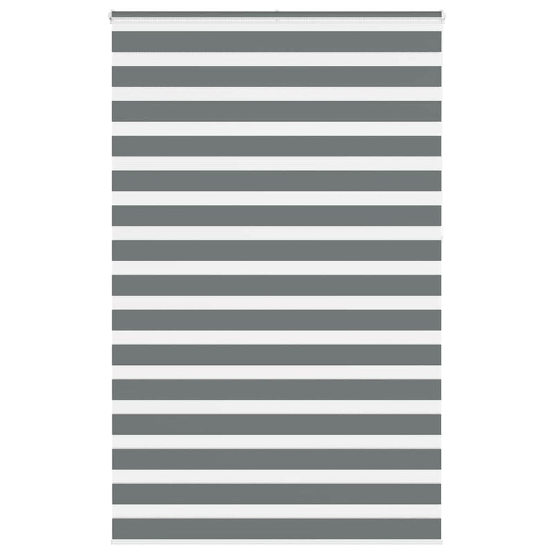 Vidaxl zebra rolgordijn 145x230 cm stofbreedte 140,9 cm donkergrijs