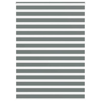 Vidaxl zebra rolgordijn 155x230 cm stofbreedte 150,9 cm donkergrijs