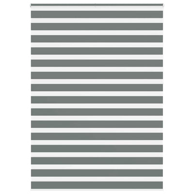 Vidaxl zebra rolgordijn 165x230 cm stofbreedte 160,9 cm donkergrijs