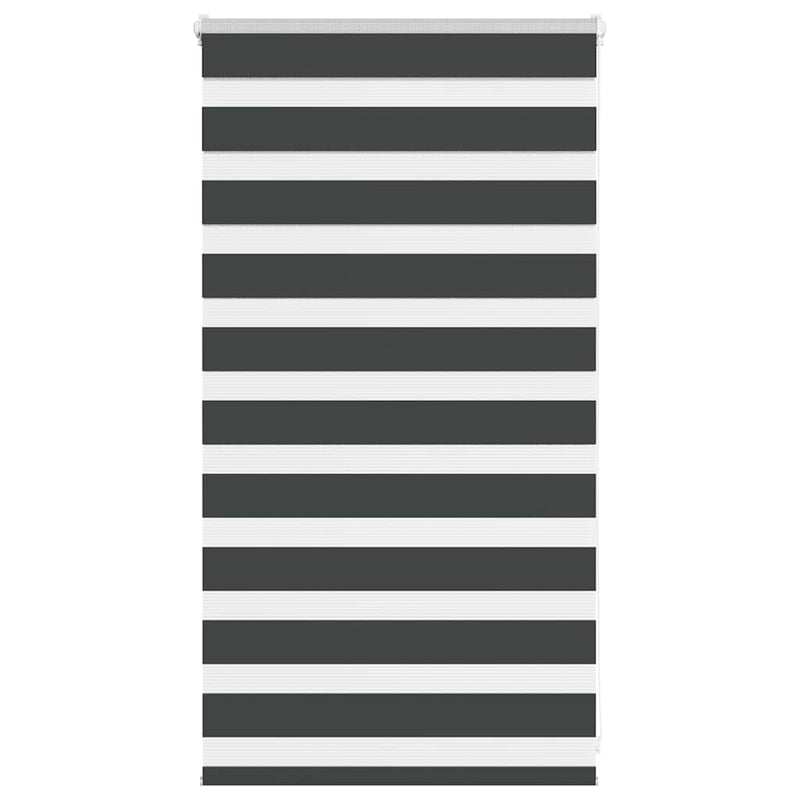 Vidaxl zebra rolgordijn 80x100 cm stofbreedte 75,9 cm zwart