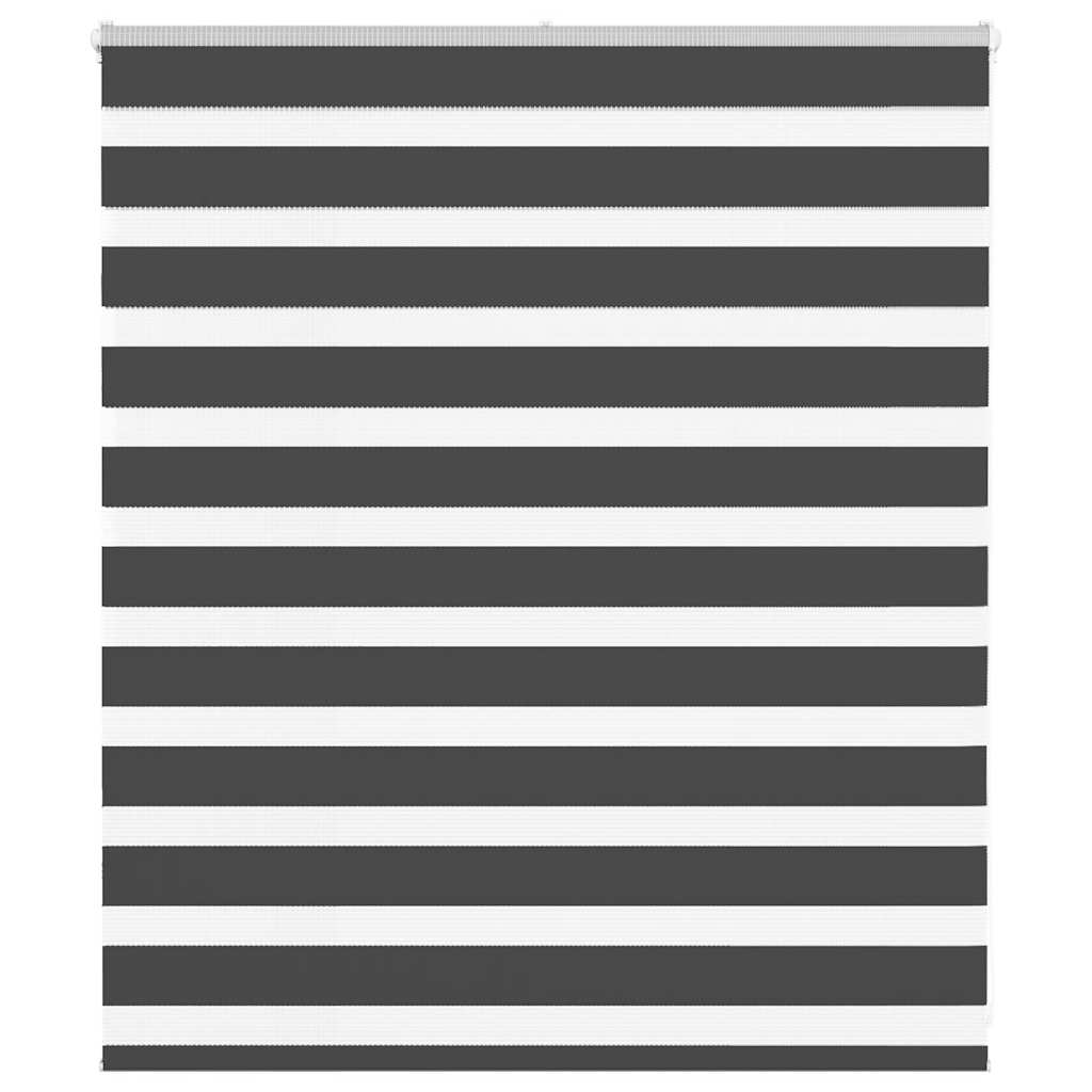 Vidaxl zebra rolgordijn 130x100 cm stofbreedte 125,9 cm zwart