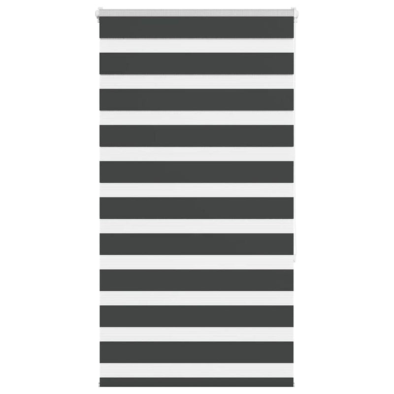 Vidaxl zebra rolgordijn 75x150 cm stofbreedte 70,9 cm zwart