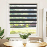 Vidaxl zebra rolgordijn 100x150 cm stofbreedte 95,9 cm zwart - afbeelding 1