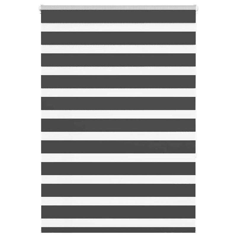 Vidaxl zebra rolgordijn 105x150 cm stofbreedte 100,9 cm zwart