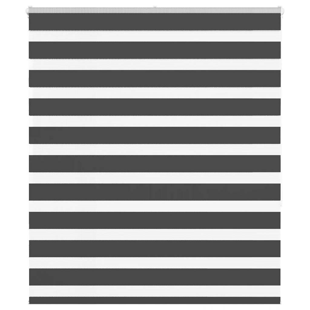 Vidaxl zebra rolgordijn 125x150 cm stofbreedte 120,9 cm zwart