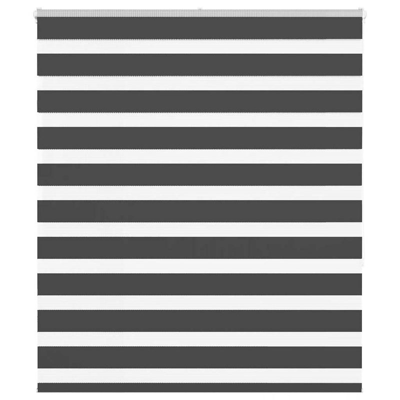 Vidaxl zebra rolgordijn 125x150 cm stofbreedte 120,9 cm zwart
