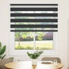 Vidaxl zebra rolgordijn 125x150 cm stofbreedte 120,9 cm zwart