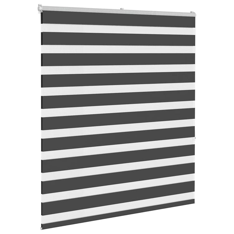 Vidaxl zebra rolgordijn 125x150 cm stofbreedte 120,9 cm zwart
