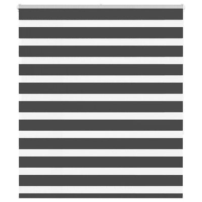 Vidaxl zebra rolgordijn 130x150 cm stofbreedte 125,9 cm zwart