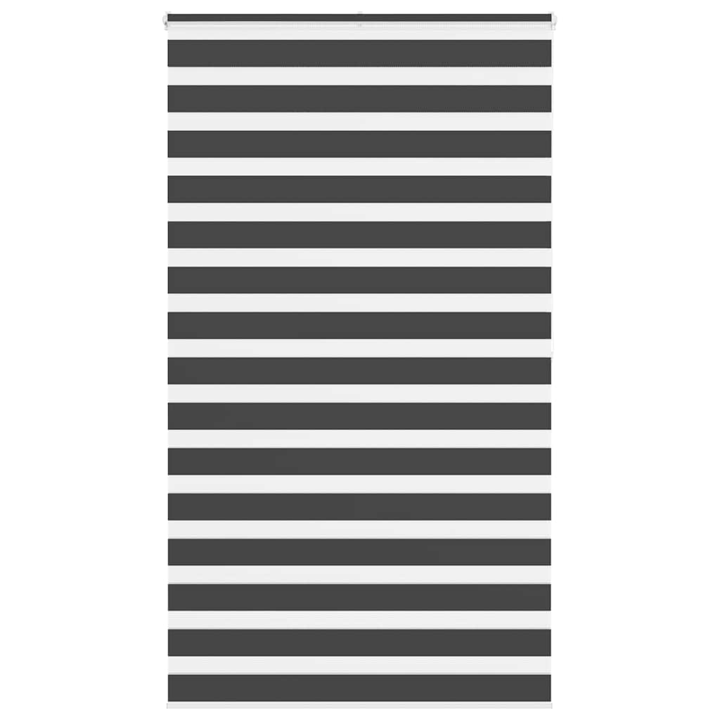 Vidaxl zebra rolgordijn 120x200 cm stofbreedte 115,9 cm zwart
