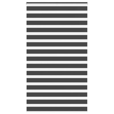 Vidaxl zebra rolgordijn 125x200 cm stofbreedte 120,9 cm zwart