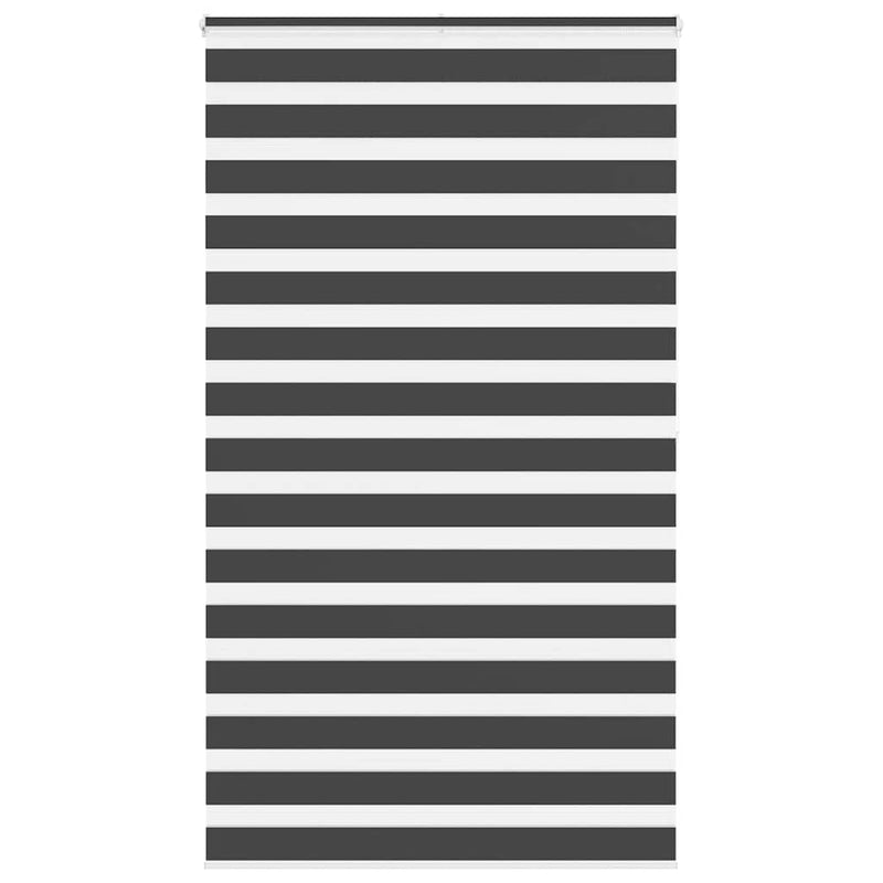 Vidaxl zebra rolgordijn 125x200 cm stofbreedte 120,9 cm zwart