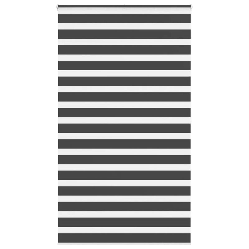 Vidaxl zebra rolgordijn 130x200 cm stofbreedte 125,9 cm zwart