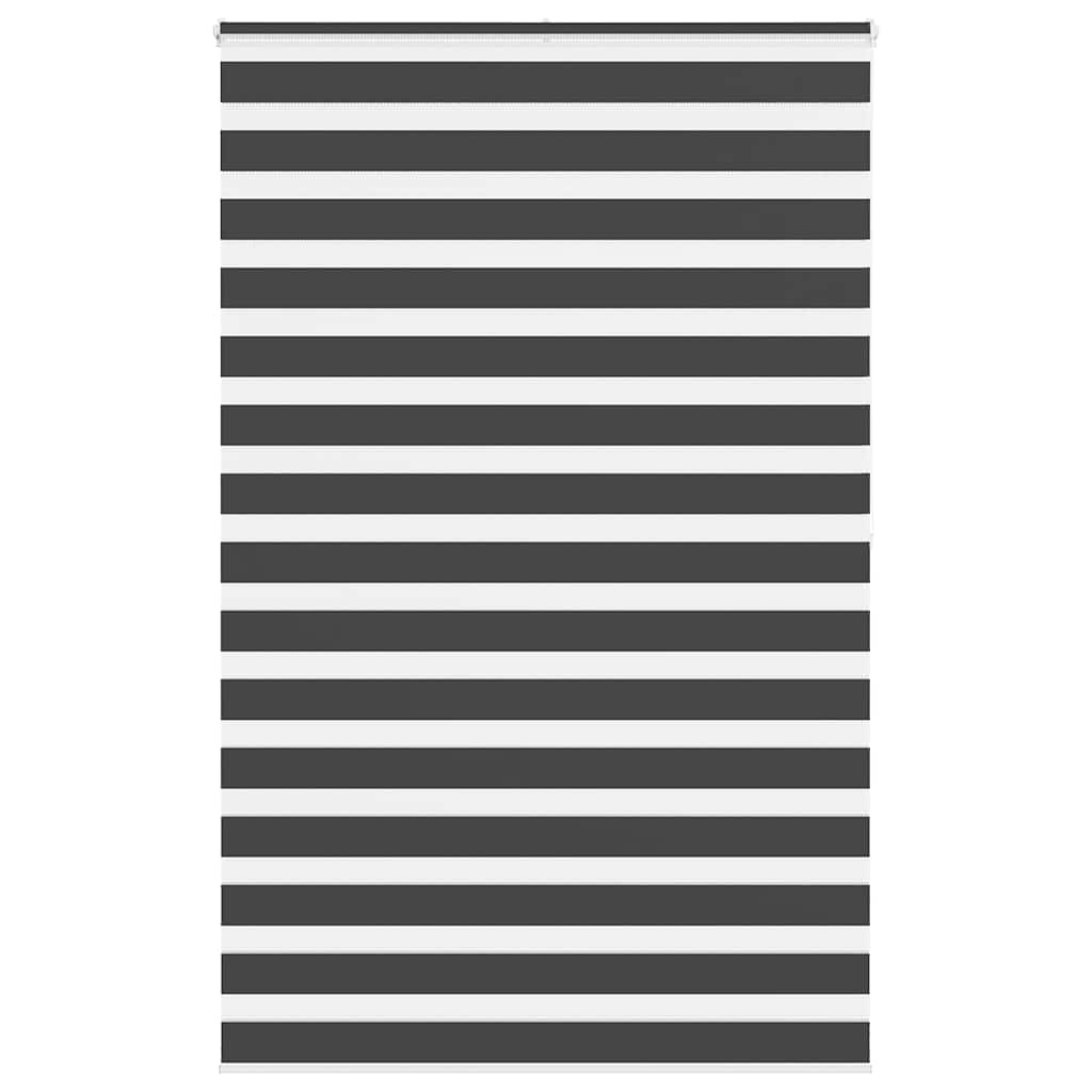 Vidaxl zebra rolgordijn 140x200 cm stofbreedte 135,9 cm zwart