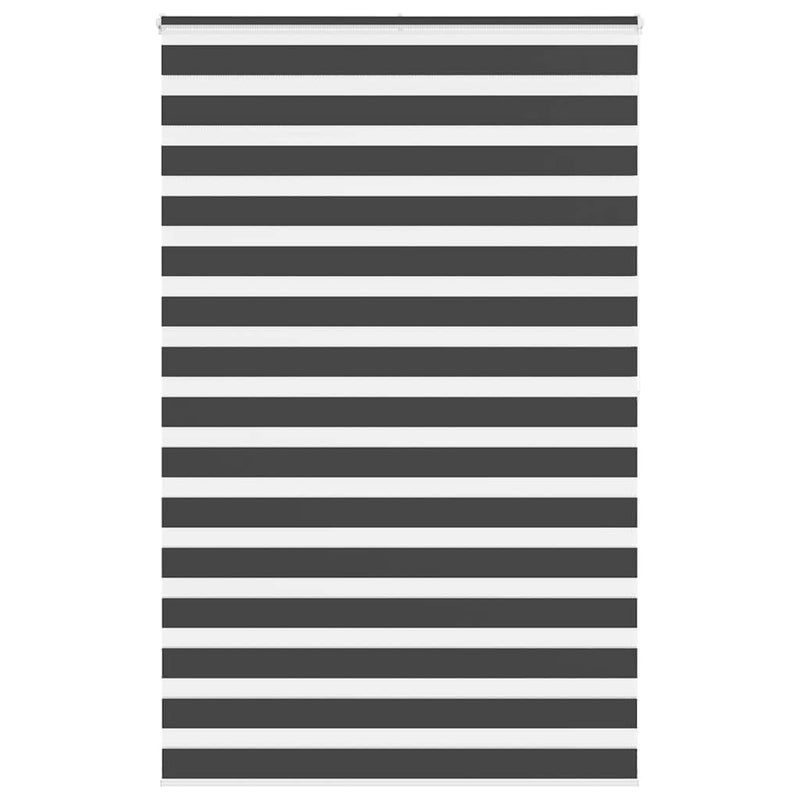 Vidaxl zebra rolgordijn 140x200 cm stofbreedte 135,9 cm zwart
