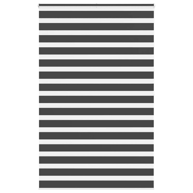 Vidaxl zebra rolgordijn 145x200 cm stofbreedte 140,9 cm zwart