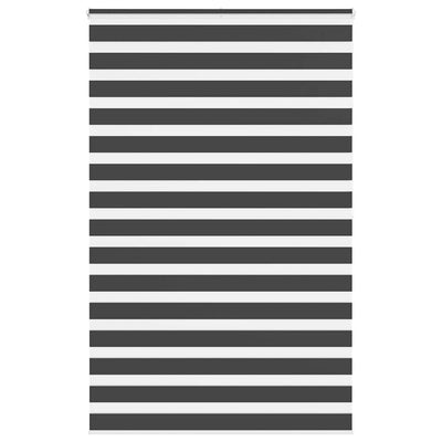 Vidaxl zebra rolgordijn 150x200 cm stofbreedte 145,9 cm zwart